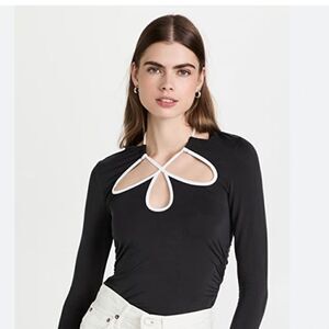 Jonathan Simkhai Standard cut-out detail jersey-knit top
